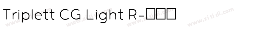 Triplett CG Light R字体转换